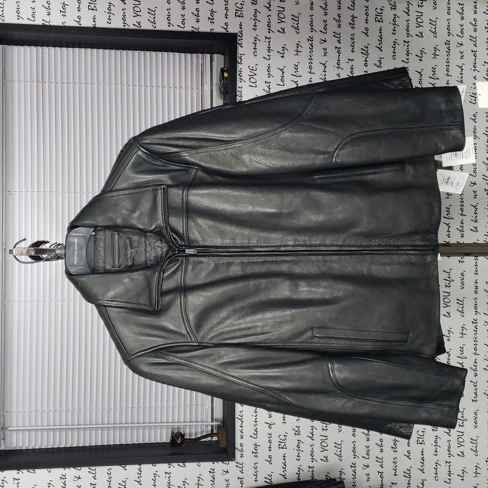 💥NEW💥 Men's Small Calvin Klein Leather Coat